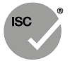 A grey circle with a white tick through it. The letters 'ISC' and the registered trademark symbol denote Intelligent Speed Compliance.